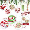 image:imageGeosar 20 Pcs Large Christmas Peppermint Gingerbread Decorations DoubleSided Outdoor Yard Signs Hanging Candy Ornaments for Decorations Christmas Tree Party DecorGingerbreadCandy Style