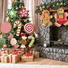 image:imageGeosar 20 Pcs Large Christmas Peppermint Gingerbread Decorations DoubleSided Outdoor Yard Signs Hanging Candy Ornaments for Decorations Christmas Tree Party DecorGingerbreadGingerbread