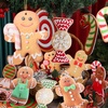image:imageGeosar 20 Pcs Large Christmas Peppermint Gingerbread Decorations DoubleSided Outdoor Yard Signs Hanging Candy Ornaments for Decorations Christmas Tree Party DecorGingerbreadGingerbread