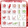 image:imageGeosar 20 Pcs Large Christmas Peppermint Gingerbread Decorations DoubleSided Outdoor Yard Signs Hanging Candy Ornaments for Decorations Christmas Tree Party DecorGingerbreadCandy Style