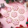 image:imageGeosar 20 Pcs Self Adhesive Snowflake Patches 275 Inches in Diameter Christmas Iron on Chenille Christmas Embroidered Cloth Patches Sew on Appliques for Clothes Hat Shirt Bag Jeans DIYWhitePink