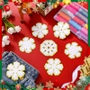 image:imageGeosar 20 Pcs Self Adhesive Snowflake Patches 275 Inches in Diameter Christmas Iron on Chenille Christmas Embroidered Cloth Patches Sew on Appliques for Clothes Hat Shirt Bag Jeans DIYWhiteWhite
