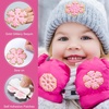 image:imageGeosar 20 Pcs Self Adhesive Snowflake Patches 275 Inches in Diameter Christmas Iron on Chenille Christmas Embroidered Cloth Patches Sew on Appliques for Clothes Hat Shirt Bag Jeans DIYWhitePink