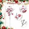 image:imageGeosar 24 Pieces Christmas Glitter Berries Stems 10 Inch Christmas Berry Picks Artificial Glittered Berries Ornaments Floral Stems for Xmas TreeHome WreathParty DecorationPurplePink