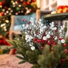 image:imageGeosar 24 Pieces Christmas Glitter Berries Stems 10 Inch Christmas Berry Picks Artificial Glittered Berries Ornaments Floral Stems for Xmas TreeHome WreathParty DecorationPurpleWhite