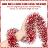 image:imageGeosar 262 Feet Christmas Tinsel Garland Decoration Red and White Metallic Tinsel Twist Garland Artificial Hanging Ornament for Christmas Tree Party Indoor Outdoor Decor