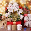 image:imageGeosar 3 Rolls 30 Yards Christmas Ribbon Wired 25 Inch Snowflake Edge Burlap Ribbon Snowdrift Wired Edge for Wrapping Wreaths Bow Tree DIY CraftsBrownSweet Style