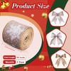 image:imageGeosar 3 Rolls 30 Yards Christmas Ribbon Wired 25 Inch Snowflake Edge Burlap Ribbon Snowdrift Wired Edge for Wrapping Wreaths Bow Tree DIY CraftsBrownSweet Style