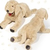 image:imageGeosar 394 Dog Stuffed Animals Plush Soft Cuddly Golden Retriever Plush Toys Large Stuffed Dog Hugging Pillow Gifts for Valentines Kids Girls Boys Birthday472 Inch