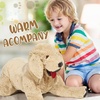 image:imageGeosar 394 Dog Stuffed Animals Plush Soft Cuddly Golden Retriever Plush Toys Large Stuffed Dog Hugging Pillow Gifts for Valentines Kids Girls Boys Birthday275 Inch