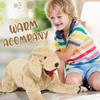 image:imageGeosar 394 Dog Stuffed Animals Plush Soft Cuddly Golden Retriever Plush Toys Large Stuffed Dog Hugging Pillow Gifts for Valentines Kids Girls Boys Birthday157 Inch