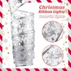 image:imageGeosar 4 Pcs 6562 ft Christmas Tree Fairy Ribbon Lights Lighted Ribbon Garland for Christmas Tree Xmas Decorations for Indoor Outdoor Party Decorations Warm WhiteGoldSilver