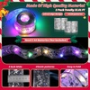 image:imageGeosar 4 Pcs 6562 ft Christmas Tree Fairy Ribbon Lights Lighted Ribbon Garland for Christmas Tree Xmas Decorations for Indoor Outdoor Party Decorations Warm WhiteGoldSilver