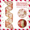 image:imageGeosar 4 Pcs 6562 ft Christmas Tree Fairy Ribbon Lights Lighted Ribbon Garland for Christmas Tree Xmas Decorations for Indoor Outdoor Party Decorations Warm WhiteGoldRed