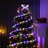 image:imageGeosar 4 Pcs 6562 ft Christmas Tree Fairy Ribbon Lights Lighted Ribbon Garland for Christmas Tree Xmas Decorations for Indoor Outdoor Party Decorations Warm WhiteGoldSilver