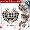 image:imageGeosar 4 Pcs Christmas Buffalo Plaid Bows Decorations 6 Inch Christmas Burlap Gingham Craft Bows Xmas Tree Decorative Wreath Decor for Crafts Xmas Party Birthday DecorBlack and WhiteClassicBlack and White