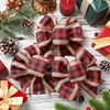 image:imageGeosar 4 Pcs Christmas Buffalo Plaid Bows Decorations 6 Inch Christmas Burlap Gingham Craft Bows Xmas Tree Decorative Wreath Decor for Crafts Xmas Party Birthday DecorBlack and WhiteClassicRed and Black