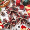image:imageGeosar 4 Pcs Christmas Buffalo Plaid Bows Decorations 6 Inch Christmas Burlap Gingham Craft Bows Xmas Tree Decorative Wreath Decor for Crafts Xmas Party Birthday DecorBlack and WhiteClassicRed and Green