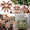 image:imageGeosar 4 Pcs Christmas Buffalo Plaid Bows Decorations 6 Inch Christmas Burlap Gingham Craft Bows Xmas Tree Decorative Wreath Decor for Crafts Xmas Party Birthday DecorBlack and WhiteClassicRed and Black