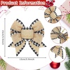 image:imageGeosar 4 Pcs Christmas Buffalo Plaid Bows Decorations 6 Inch Christmas Burlap Gingham Craft Bows Xmas Tree Decorative Wreath Decor for Crafts Xmas Party Birthday DecorBlack and WhiteClassicBlack and White