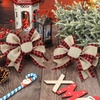 image:imageGeosar 4 Pcs Christmas Buffalo Plaid Bows Decorations 6 Inch Christmas Burlap Gingham Craft Bows Xmas Tree Decorative Wreath Decor for Crafts Xmas Party Birthday DecorBlack and WhiteClassicRed and Black