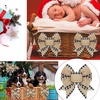 image:imageGeosar 4 Pcs Christmas Buffalo Plaid Bows Decorations 6 Inch Christmas Burlap Gingham Craft Bows Xmas Tree Decorative Wreath Decor for Crafts Xmas Party Birthday DecorBlack and WhiteClassicBlack and White