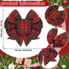 image:imageGeosar 4 Pcs Christmas Buffalo Plaid Bows Decorations 6 Inch Christmas Burlap Gingham Craft Bows Xmas Tree Decorative Wreath Decor for Crafts Xmas Party Birthday DecorBlack and WhiteClassicRed and Green