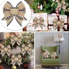 image:imageGeosar 4 Pcs Christmas Buffalo Plaid Bows Decorations 6 Inch Christmas Burlap Gingham Craft Bows Xmas Tree Decorative Wreath Decor for Crafts Xmas Party Birthday DecorBlack and WhiteClassicBlack and White