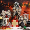 image:imageGeosar 4 Pcs Christmas Buffalo Plaid Bows Decorations 6 Inch Christmas Burlap Gingham Craft Bows Xmas Tree Decorative Wreath Decor for Crafts Xmas Party Birthday DecorBlack and WhiteClassicBlack and White