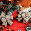 image:imageGeosar 4 Pcs Christmas Buffalo Plaid Bows Decorations 6 Inch Christmas Burlap Gingham Craft Bows Xmas Tree Decorative Wreath Decor for Crafts Xmas Party Birthday DecorBlack and WhiteClassicBlack and White