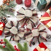 image:imageGeosar 4 Pcs Christmas Buffalo Plaid Bows Decorations 6 Inch Christmas Burlap Gingham Craft Bows Xmas Tree Decorative Wreath Decor for Crafts Xmas Party Birthday DecorBlack and WhiteClassicRed and Green