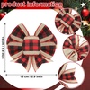 image:imageGeosar 4 Pcs Christmas Buffalo Plaid Bows Decorations 6 Inch Christmas Burlap Gingham Craft Bows Xmas Tree Decorative Wreath Decor for Crafts Xmas Party Birthday DecorBlack and WhiteClassicRed and Black