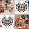 image:imageGeosar 4 Pcs Christmas Buffalo Plaid Bows Decorations 6 Inch Christmas Burlap Gingham Craft Bows Xmas Tree Decorative Wreath Decor for Crafts Xmas Party Birthday DecorBlack and WhiteClassicBlack and White