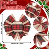 image:imageGeosar 4 Pcs Christmas Buffalo Plaid Bows Decorations 6 Inch Christmas Burlap Gingham Craft Bows Xmas Tree Decorative Wreath Decor for Crafts Xmas Party Birthday DecorBlack and WhiteClassicRed and Green