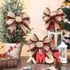 image:imageGeosar 4 Pcs Christmas Buffalo Plaid Bows Decorations 6 Inch Christmas Burlap Gingham Craft Bows Xmas Tree Decorative Wreath Decor for Crafts Xmas Party Birthday DecorBlack and WhiteClassicRed and Black