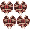 image:imageGeosar 4 Pcs Christmas Buffalo Plaid Bows Decorations 6 Inch Christmas Burlap Gingham Craft Bows Xmas Tree Decorative Wreath Decor for Crafts Xmas Party Birthday DecorBlack and WhiteClassicRed and Black