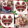image:imageGeosar 4 Pcs Christmas Buffalo Plaid Bows Decorations 6 Inch Christmas Burlap Gingham Craft Bows Xmas Tree Decorative Wreath Decor for Crafts Xmas Party Birthday DecorBlack and WhiteClassicRed and Green