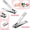 image:imageGeosar 50 Set 8 in 1 Travel Manicure Kit Bulk Professional Nail Clippers Pedicure Nail Care Tools Grooming Stainless Steel Set with Portable Travel Case Gift for Valentine Men WomenRedGlitter Pink