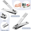 image:imageGeosar 50 Set 8 in 1 Travel Manicure Kit Bulk Professional Nail Clippers Pedicure Nail Care Tools Grooming Stainless Steel Set with Portable Travel Case Gift for Valentine Men WomenRedSliver