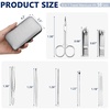 image:imageGeosar 50 Set 8 in 1 Travel Manicure Kit Bulk Professional Nail Clippers Pedicure Nail Care Tools Grooming Stainless Steel Set with Portable Travel Case Gift for Valentine Men WomenRedSliver