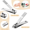 image:imageGeosar 50 Set 8 in 1 Travel Manicure Kit Bulk Professional Nail Clippers Pedicure Nail Care Tools Grooming Stainless Steel Set with Portable Travel Case Gift for Valentine Men WomenRedGlitter Gold