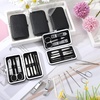 image:imageGeosar 50 Set 8 in 1 Travel Manicure Kit Bulk Professional Nail Clippers Pedicure Nail Care Tools Grooming Stainless Steel Set with Portable Travel Case Gift for Valentine Men WomenRedBlack