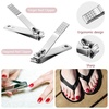 image:imageGeosar 50 Set 8 in 1 Travel Manicure Kit Bulk Professional Nail Clippers Pedicure Nail Care Tools Grooming Stainless Steel Set with Portable Travel Case Gift for Valentine Men WomenRedRed