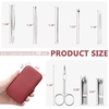 image:imageGeosar 50 Set 8 in 1 Travel Manicure Kit Bulk Professional Nail Clippers Pedicure Nail Care Tools Grooming Stainless Steel Set with Portable Travel Case Gift for Valentine Men WomenRedRed