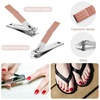 image:imageGeosar 50 Set 8 in 1 Travel Manicure Kit Bulk Professional Nail Clippers Pedicure Nail Care Tools Grooming Stainless Steel Set with Portable Travel Case Gift for Valentine Men WomenRedRose Gold