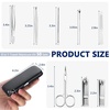 image:imageGeosar 50 Set 8 in 1 Travel Manicure Kit Bulk Professional Nail Clippers Pedicure Nail Care Tools Grooming Stainless Steel Set with Portable Travel Case Gift for Valentine Men WomenRedBlack
