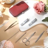 image:imageGeosar 50 Set 8 in 1 Travel Manicure Kit Bulk Professional Nail Clippers Pedicure Nail Care Tools Grooming Stainless Steel Set with Portable Travel Case Gift for Valentine Men WomenRedRed