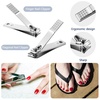 image:imageGeosar 50 Set 8 in 1 Travel Manicure Kit Bulk Professional Nail Clippers Pedicure Nail Care Tools Grooming Stainless Steel Set with Portable Travel Case Gift for Valentine Men WomenRedBlack