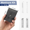 image:imageGeosar 50 Set Travel Manicure Kit Bulk Professional Nail Clippers Pedicure Nail Care Tools Grooming Stainless Steel Set with Portable Travel Case Gift for Christmas Men WomenMulti ColorsBlack