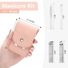 image:imageGeosar 50 Set Travel Manicure Kit Bulk Professional Nail Clippers Pedicure Nail Care Tools Grooming Stainless Steel Set with Portable Travel Case Gift for Christmas Men WomenMulti ColorsPink